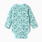 Боди детское, цвет ментоловый/коалы, рост 80 см - фото 23516620