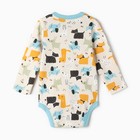 Боди детское, цвет кремовый/собачки, рост 74 см - фото 23516672