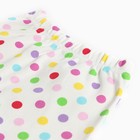 Ползунки детские, цвет белый/горошек, рост 80 см (комплект 2 шт) - фото 23492198