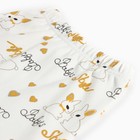 Ползунки детские, цвет белый/зайчики, рост 68 см - фото 23492226