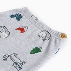 Ползунки детские, цвет серый/зверьки, рост 74 см - фото 24293252