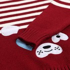 Комплект вязаный детский (джемпер, брюки), цвет бордовый, рост 74 - Фото 3