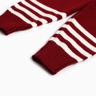 Комплект вязаный детский (джемпер, брюки), цвет бордовый, рост 86 - фото 22990894