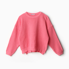 Джемпер для девочки, цвет тёмно-розовый, рост 116 см - фото 11253328