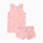 Комплект для девочки (Майка, трусы), цвет пудра, рост 98 см - Фото 4