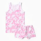 Комплект для девочки (майка, трусы), цвет розовый, рост 98 см - фото 320260473