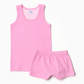 Комплект для девочки (майка, трусы), цвет светло-розовый, рост 104 см