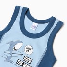 Комплект для мальчика (майка, трусы), цвет голубой, рост 92 см - фото 24293255