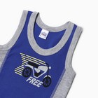 Комплект для мальчика (майка, трусы), цвет синий, рост 104 см - фото 24713515