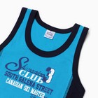 Комплект для мальчика (майка, трусы), цвет тёмно-синий, рост 128 см - фото 25417492