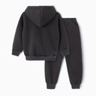 Комплект для мальчика (толстовка,брюки), цвет графитовый, рост 104 см - фото 23464640