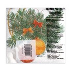 Салфетки бумажные «Новогодний кант» 1 слой, 24×24 см, 100 шт. - Фото 3