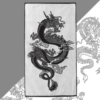 Полотенце махровое Этель "Китайский дракон", 50х90см, 100% хлопок, 420гр/м2