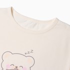 Комплект женский домашний (футболка, брюки), цвет молочный, размер 50 - фото 22977807