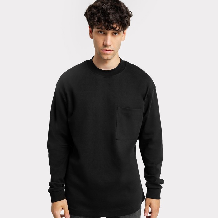 Джемпер мужской, цвет чёрный, размер 50 - Фото 1