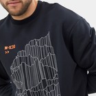 Свитшот мужской НАЧЁС, цвет чёрный, размер 54 - фото 22835712