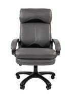 Кресло офисное для руководителя Chairman 505, с подголовником, на колёсиках, экокожа, цвет серый/чёрный - Фото 1