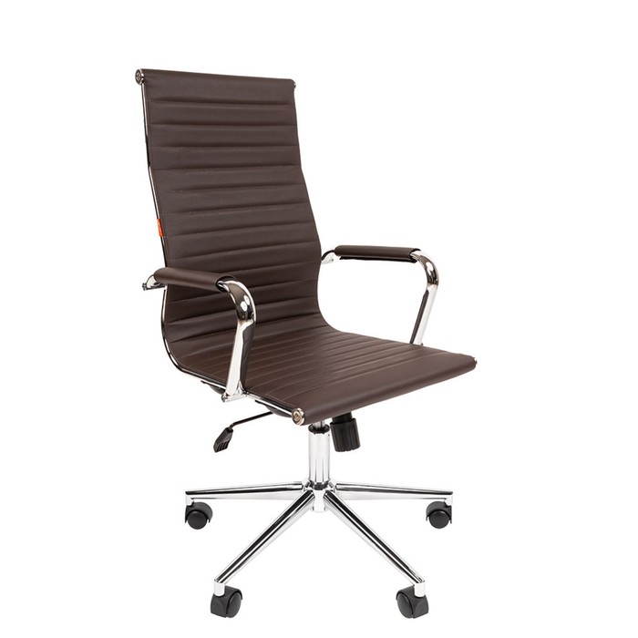 Кресло руководителя Chairman 755 экопремиум коричневый - Фото 1