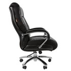 Кресло офисное для руководителя Chairman 405, с мягкими подлокотниками, на колёсиках, экокожа, цвет чёрный - Фото 3