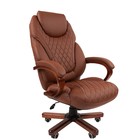 Кресло руководителя Chairman 406 N экопремиум коричневое - фото 110259779