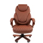 Кресло руководителя Chairman 406 N экопремиум коричневое - Фото 2