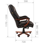Кресло руководителя Chairman 503 кожа, черный - Фото 5
