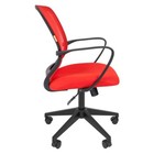 Кресло офисное для оператора Chairman 698 TW - 69, с подлокотниками, на колёсиках, ткань/сетка, цвет красный - Фото 2