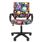 Кресло для школьника Chairman Kids 103, с подлокотниками, на колёсиках, обивка ткань НЛО LT, цвет чёрный - Фото 2