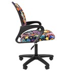 Кресло для школьника Chairman Kids 103, с подлокотниками, на колёсиках, обивка ткань НЛО LT, цвет чёрный - Фото 3