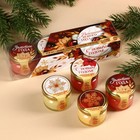 Подарочный набор крем-мёда «Роскошного года», вкус: мелисса, хлопок, малина, клубника, 120 г ( 4 шт. x 30 г). - фото 11054247