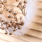 Венок новогодний d=20 см «Зимнее волшебство. Элит» ягодки, бело-золотой - Фото 3