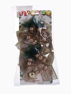 Ёлочные игрушки 2 шт. «Зимнее волшебство. Еловая композиция» пластик, бант с принтом, 13×12 см, золото - Фото 9