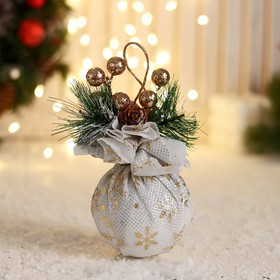 Шар пластик декор "Блеск рождества" снежинки, 8х12 см, белый