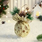 Шар пластик декор "Блеск рождества" снежинки, 8х12 см, микс - Фото 3