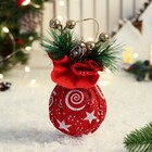 Шар пластик декор "Блеск рождества" снежинки, 8х12 см, микс - Фото 4