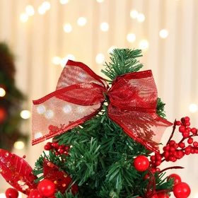 Искусственная ёлка настольная «Зимнее волшебство. Праздничная», 14×26 см, ПВХ ветки отгибаются