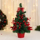 Искусственная ёлка настольная «Зимнее волшебство. Праздничная», 20×58 см, ПВХ ветки отгибаются - Фото 1