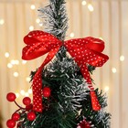 Искусственная ёлка настольная «Зимнее волшебство. Праздничная», бантик в горох, 28×58 см, ПВХ ветки отгибаются - Фото 2