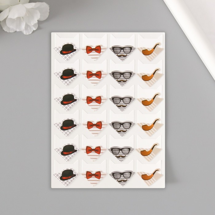 Набор уголков с кармашком для фотографий 24 уголка «Джентльмен», 12.5×9 см - Фото 1