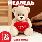 Мягкая игрушка «Медведь с сердцем», 20 см, цвет МИКС 9824333 - фото 11184976