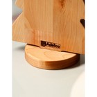 Подарочный набор деревянной посуды Adelica «Елочка», сервировочная доска на подставке 22×18 см, масло 100 мл, магнит, в подарочной коробке - фото 4488279