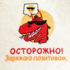 Шапка для бани с вышивкой "Заряжаю позитивом", полушерсть 9947055