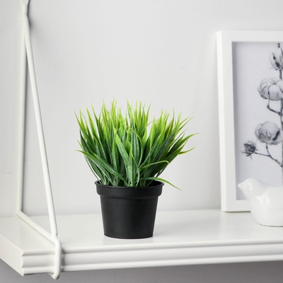 Искусственный цветок в горшке «Зелень люкс», 7×11 см