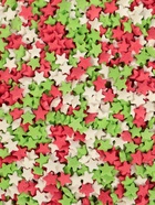 УЦЕНКА Посыпка сахарная декоративная "Звездочки": красные, белые, зеленые, 50 г, - Фото 2