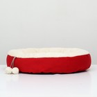 Лежанка "Снежок", 56 х 46 х 13 см, красный - фото 7452605
