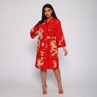 Комплект женский (халат/сорочка), цвет красный, размер 44 - фото 9955696