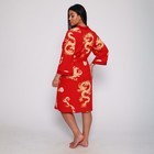 Комплект женский (халат/сорочка), цвет красный, размер 44 - Фото 3