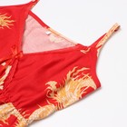 Комплект женский (халат/топ/брюки), цвет красный, размер 44 - Фото 7