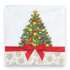 Салфетки новогодние бумажные Pero Prestige «Праздничная ель», 3 слоя, 33×33 см, 20 шт. - Фото 2