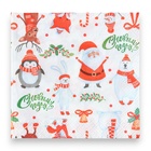 Салфетки новогодние бумажные Pero Prestige «Веселые друзья», 3 слоя, 33×33 см, 20 шт. - Фото 2